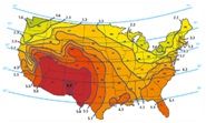 Solar insolation map 